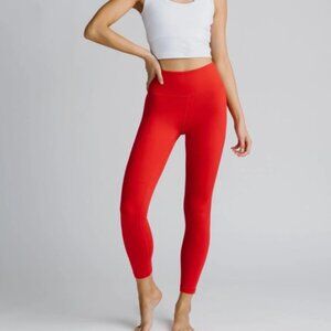 Zyia Active Red Metallic Light N Tight High Rise 7/8 Leggings